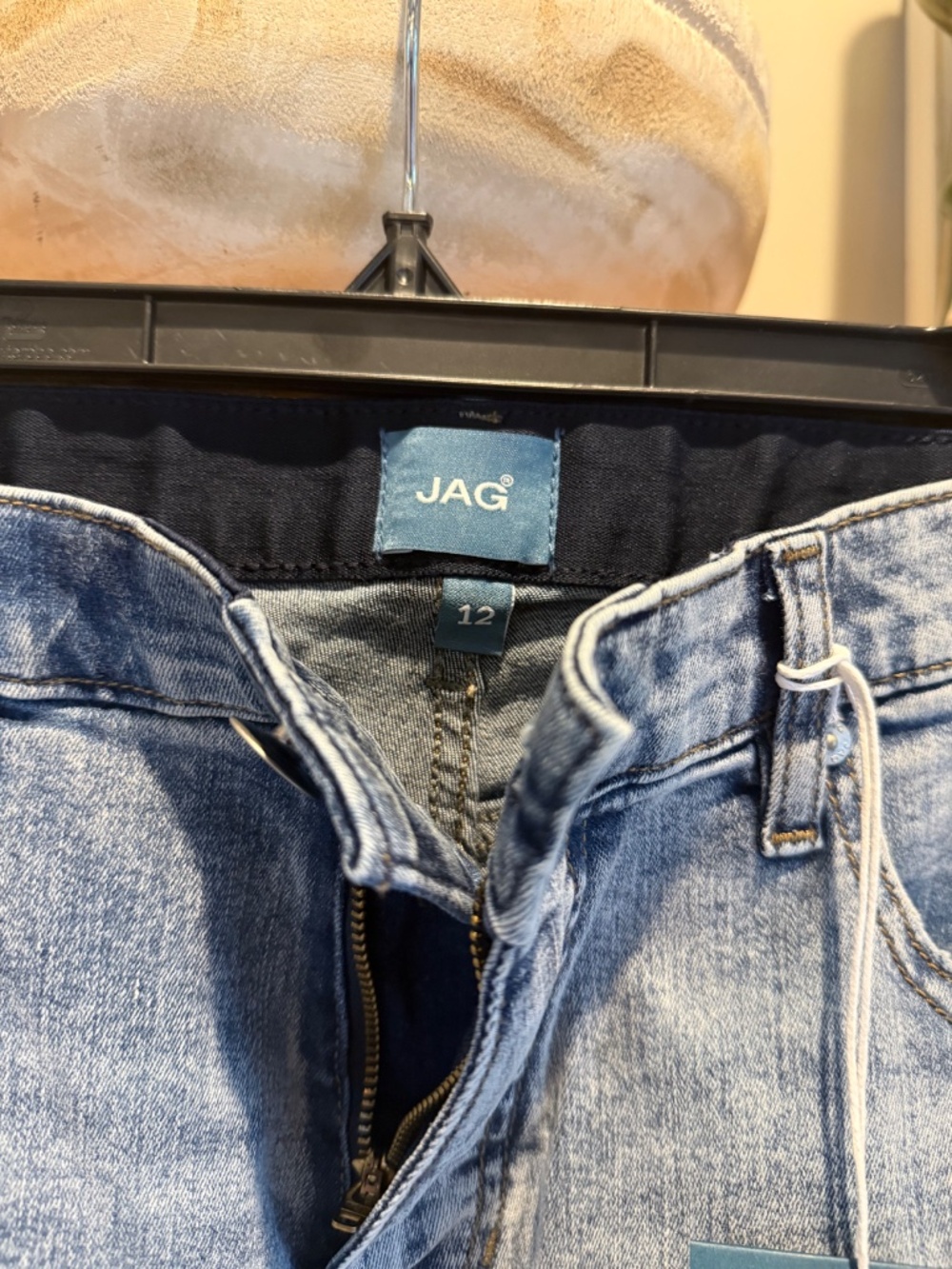 JAG Jeans Women's Alex Mid Rise Boyfriend Shorts - Size 12 - Picture 3 of 5